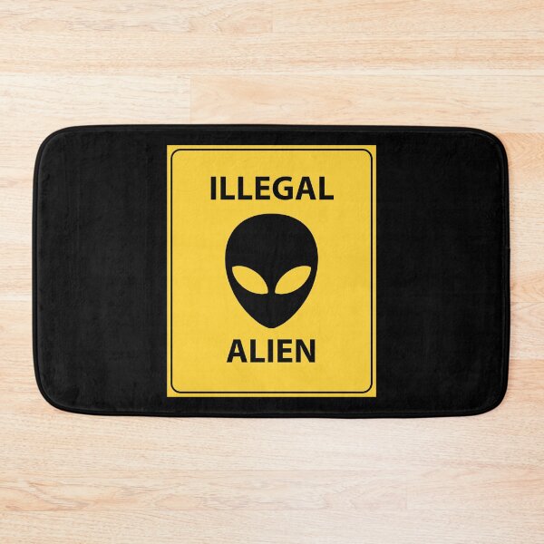 Item preview, Illegal Alien UFO Yellow Hazard Warning Signs Symbols  designed and sold by QuanJewelry.
