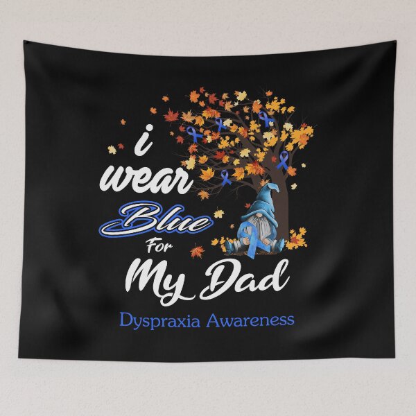 Item preview, Dyspraxia Awareness Ribbon Tree I Wear Blue For My Dad designed and sold by Hatjar.