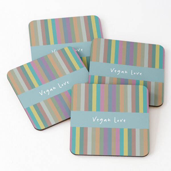 Item preview, vegan love color stripes_c2 designed and sold by Mimi Huang.