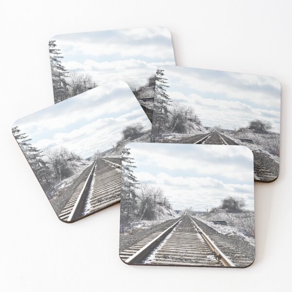 Item preview, Scenic winter view of rail road tracks after an ice storm designed and sold by AlishaWatson.