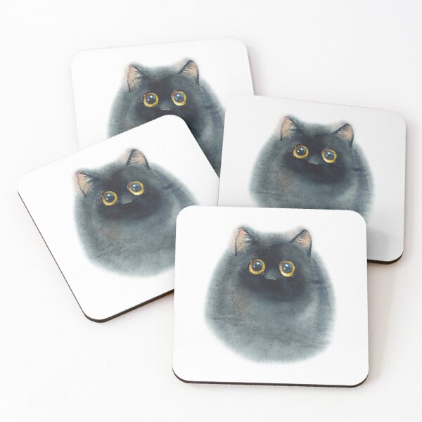 Item preview, Cute puffy cat designs for cat lovers designed and sold by BRtisticDesigns.