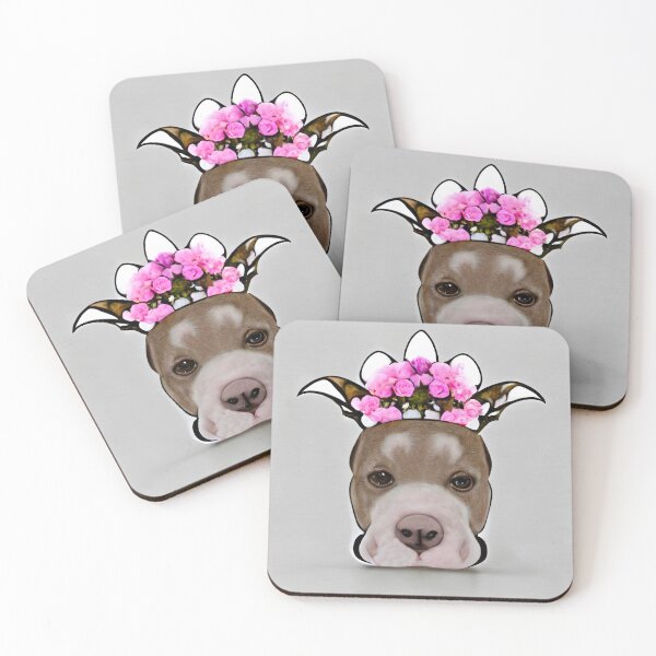 Item preview, Pitbull floral crown 1 designed and sold by gsecker.