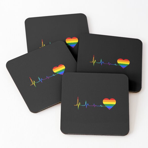 Item preview, LGBT Rainbow Heartbeat designed and sold by Manday.