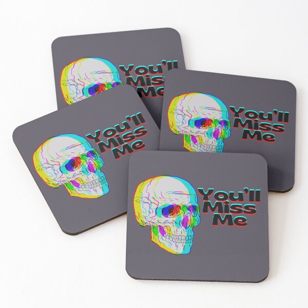 Item preview, Glitchy You'll Miss Me Skull designed and sold by Pink Ribbon.
