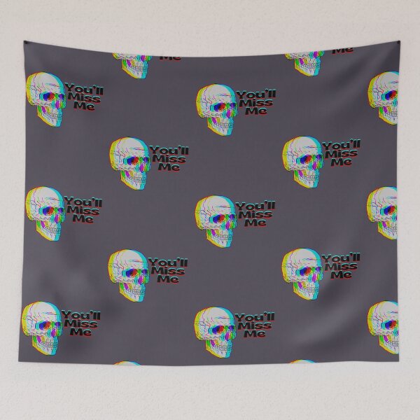 Item preview, Glitchy You'll Miss Me Skull designed and sold by Pink Ribbon.