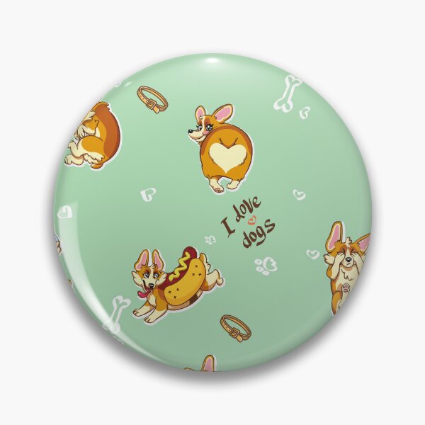 Item preview, Jolly corgis in green  designed and sold by pretty-os.