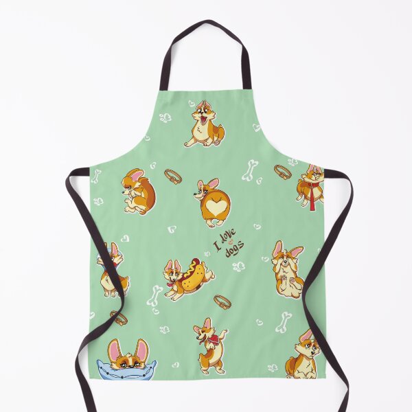 Item preview, Jolly corgis in green  designed and sold by pretty-os.