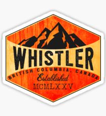 SKIING WHISTLER BRITISH COLUMBIA CANADA SKI SNOWBOARD HIKING CLIMBING ZIPLINE Sticker