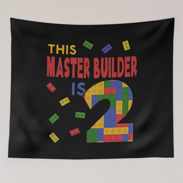 Item preview, Cute Master Builder 2 Years Old Block Building Boys Kids design designed and sold by Merchking1.