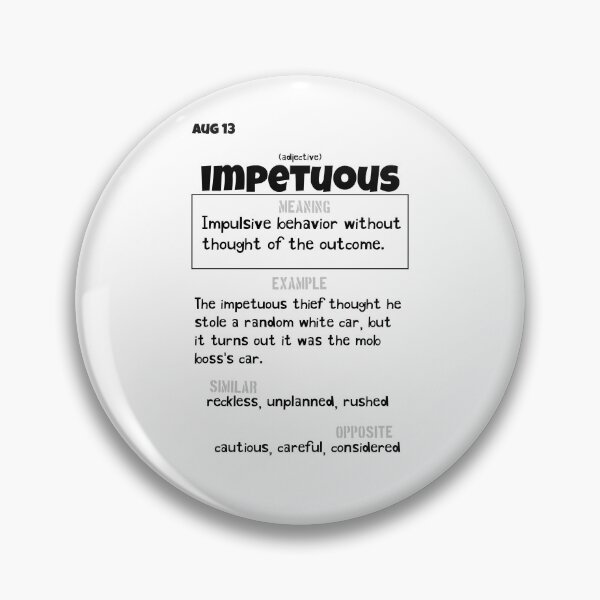 Item preview, August 13 Impetuous designed and sold by Square Root of Squid.