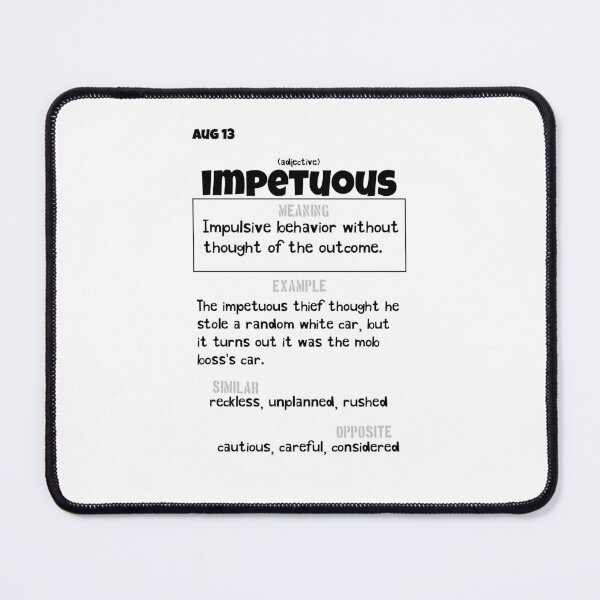 Item preview, August 13 Impetuous designed and sold by Square Root of Squid.