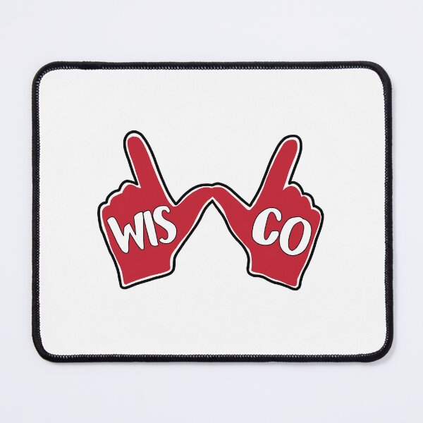Item preview, WISCO University of Wisconsin "W" Hands Red Wisconsin Logo designed and sold by piperdooley.