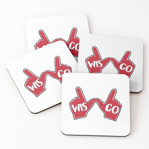Item preview, WISCO University of Wisconsin "W" Hands Red Wisconsin Logo designed and sold by piperdooley.
