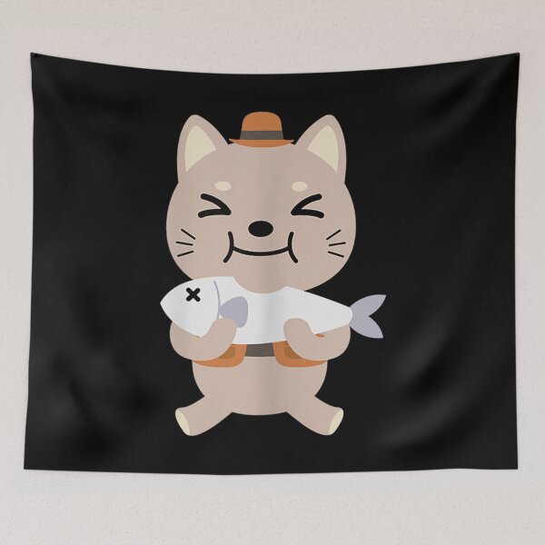 Artikelvorschau, Cute Kitten Eating Fish entworfen und verkauft von ZedafShop.
