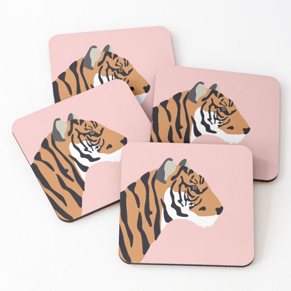 Item preview, Pink Background Aesthetic Digital Tiger designed and sold by piperdooley.