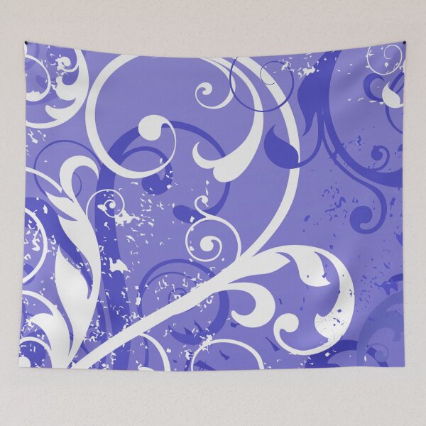 Item preview, White Blue Floral Art designed and sold by Tshirtstory.