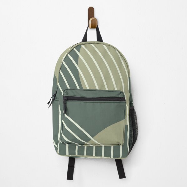 Item preview, Geometric Lines in Sun Rainbow Abstract 6 in Sage Green designed and sold by nineFlorals.
