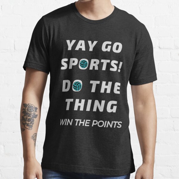  Womens Yay Sports Tshirt,Do The Thing Win The Points,Go Sports  Team V-Neck T-Shirt : Clothing, Shoes & Jewelry