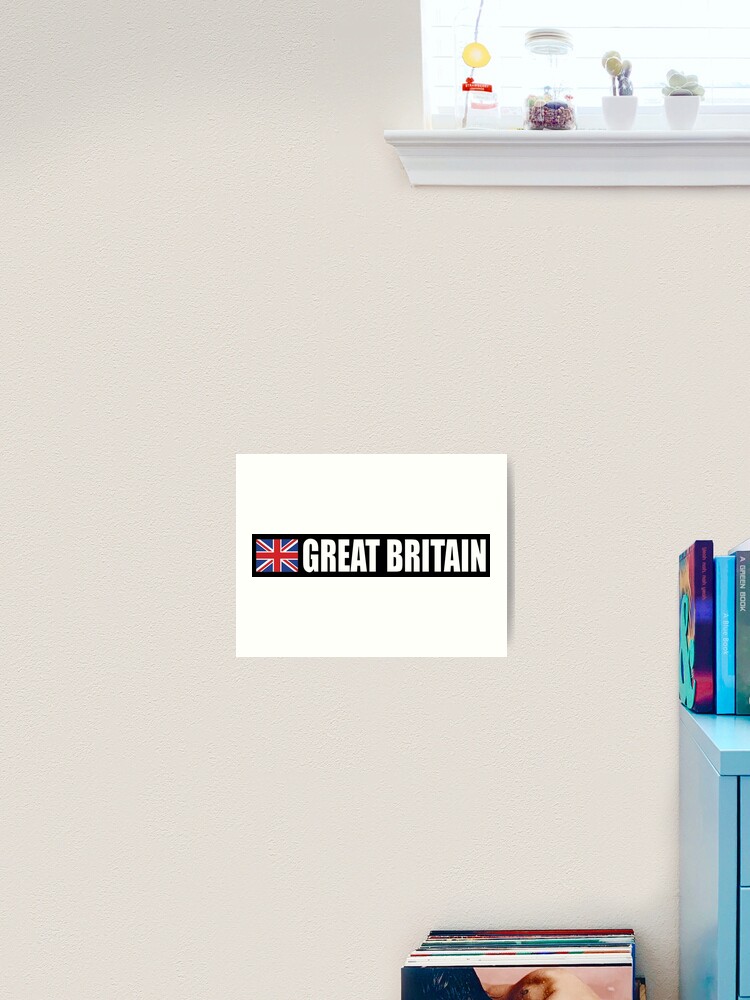 Grossbritannien Team Gb Union Jack Sport Britische Flagge Grossbritannien Grossbritannien Weiss Auf Schwarz Kunstdruck Von Tomsredbubble Redbubble