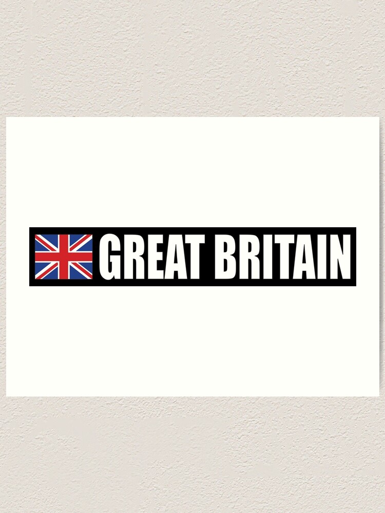 Grossbritannien Team Gb Union Jack Sport Britische Flagge Grossbritannien Grossbritannien Weiss Auf Schwarz Kunstdruck Von Tomsredbubble Redbubble