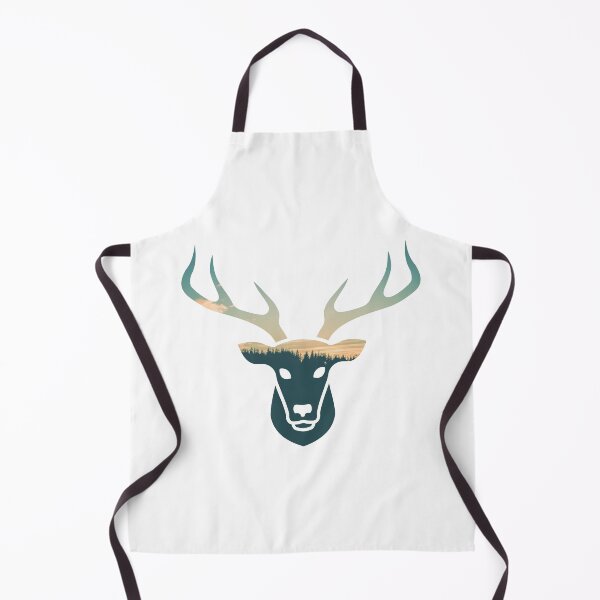 Item preview, Forest Trees Under Calm Sky Moose Head | Cute Moose designed and sold by BopleDesigns.
