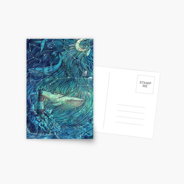 Moonlit Sea Postcard