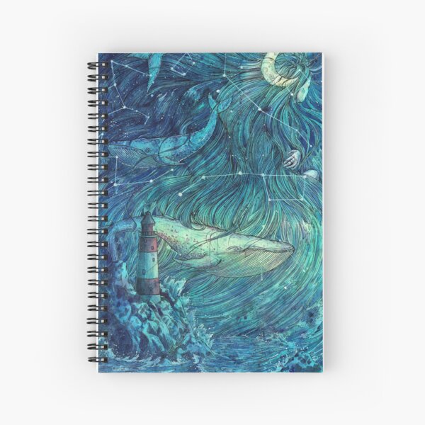 Moonlit Sea Spiral Notebook