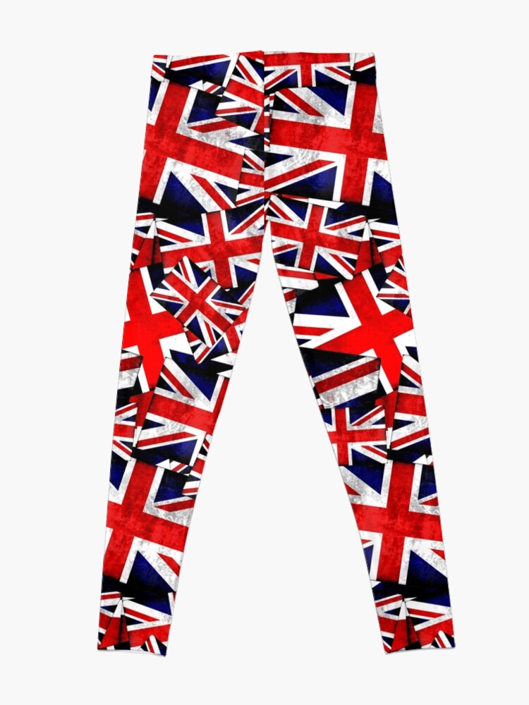 SALE Stretchy Blue Leggings Union Jack/British Flag Designer
