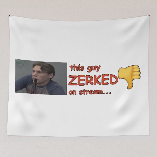 Item preview, jerma zerked on stream bumper sticker designed and sold by kotonok0.
