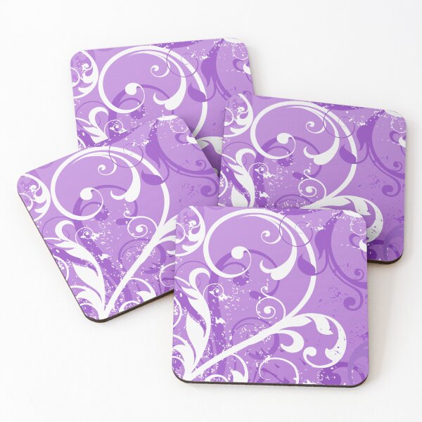 Item preview, White Purple Floral Art  designed and sold by Tshirtstory.