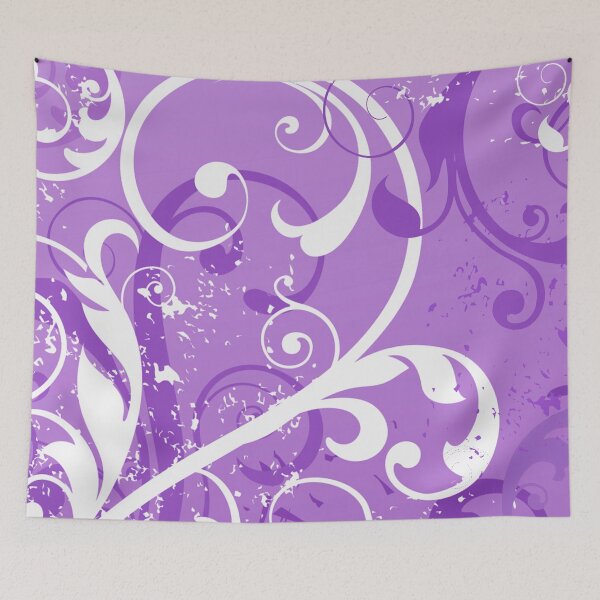 Item preview, White Purple Floral Art  designed and sold by Tshirtstory.