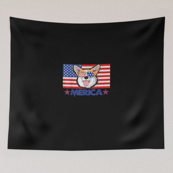 Item preview, Funny Corgi Dog Merica 4th of July Independence Day T-Shirt designed and sold by BoeselLiesel.