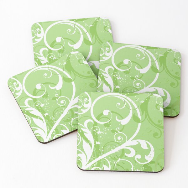 Item preview, White Green Floral Art  designed and sold by Tshirtstory.