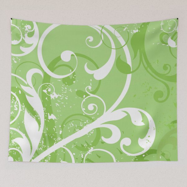Item preview, White Green Floral Art  designed and sold by Tshirtstory.