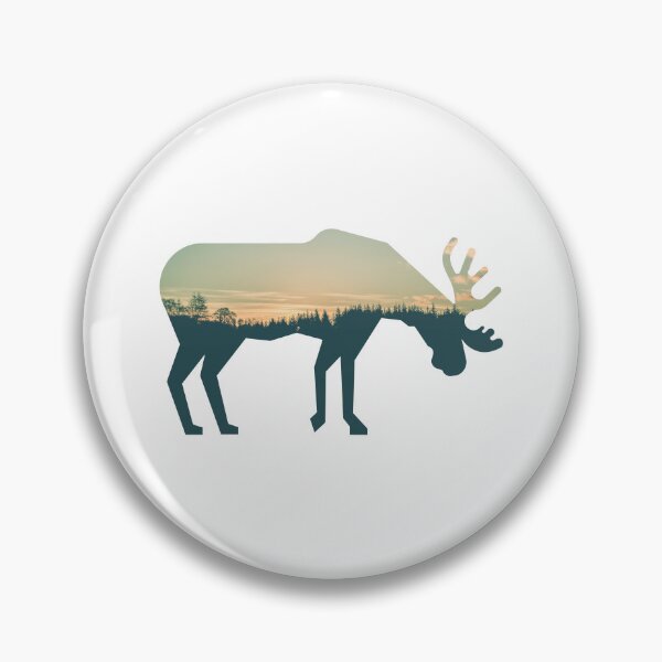 Item preview, Forest Trees Under Calm Sky Moose | Cute Moose designed and sold by BopleDesigns.