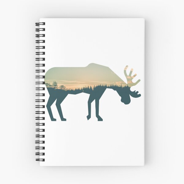 Item preview, Forest Trees Under Calm Sky Moose | Cute Moose designed and sold by BopleDesigns.