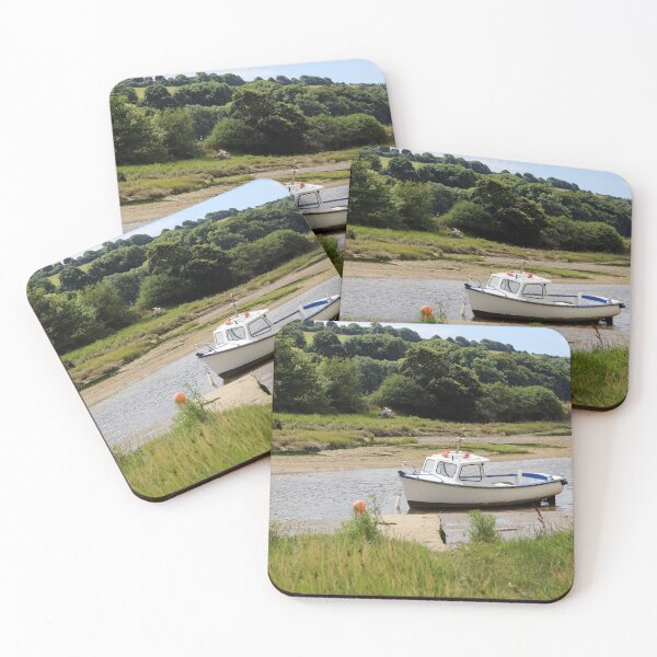 Item preview, Boat on Devon river estuary UK designed and sold by photoslot.