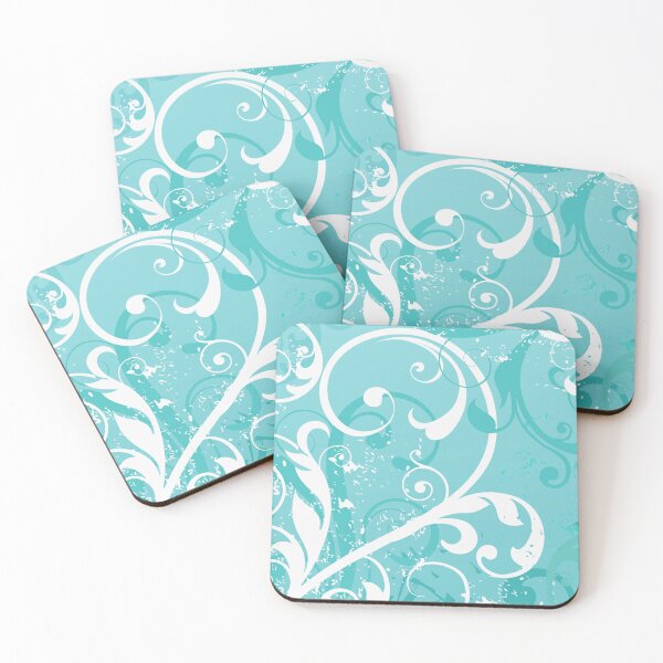Item preview, White Turquoise Floral Art  designed and sold by Tshirtstory.