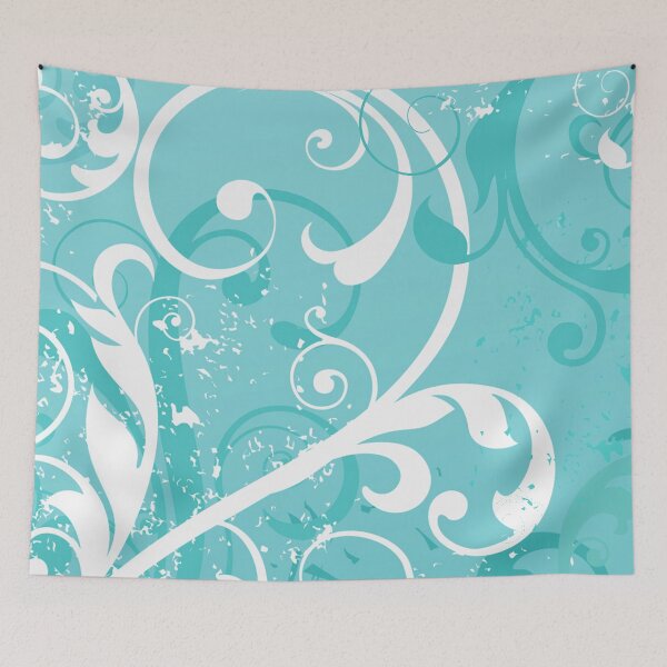 Item preview, White Turquoise Floral Art  designed and sold by Tshirtstory.