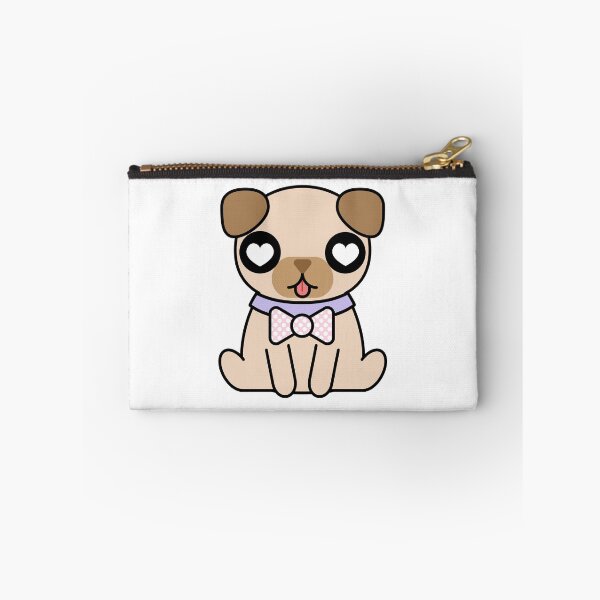 Item preview, Kawaii Style Pug With Pastel Collar designed and sold by lunanova.