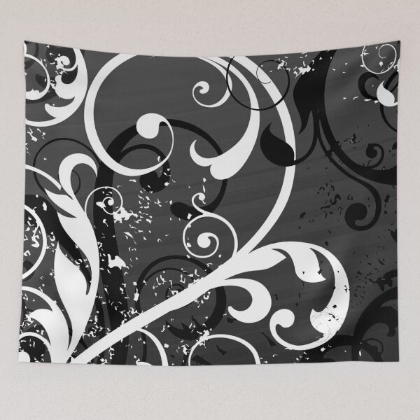 Item preview, Black White Floral Art  designed and sold by Tshirtstory.