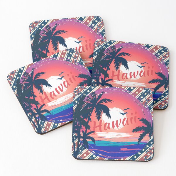 Item preview, Hawaii Sunset, Retro American Stripes and Stars Background designed and sold by calalassy.