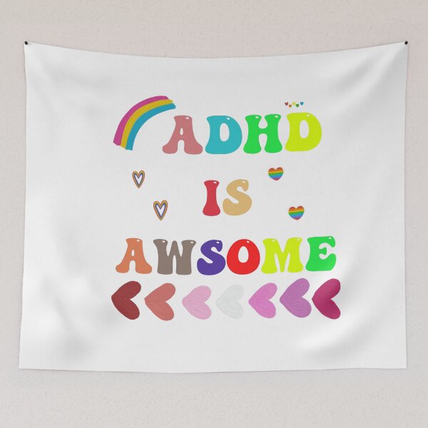 Item preview, ADHD is awesome cool kids funny supportive adhd day awareness cute boys - girls birhday gift designed and sold by POPLIN ⭐ ⭐ ⭐ ⭐ ⭐.
