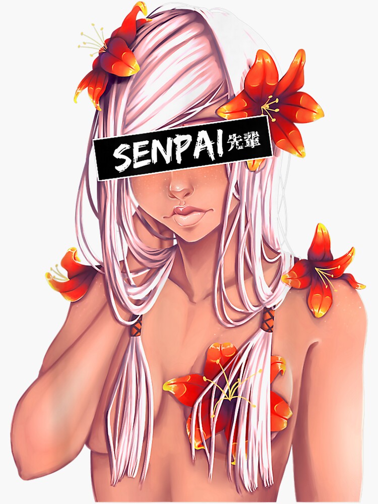 Senpai Waifu Anime Girl Weebs And Cosplay Sticker For Sale By Toddblairlords Redbubble