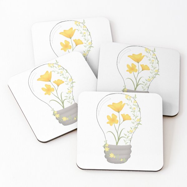 Item preview, Light Bulb with Yellow Flowers Sticker designed and sold by SJ_Designs.