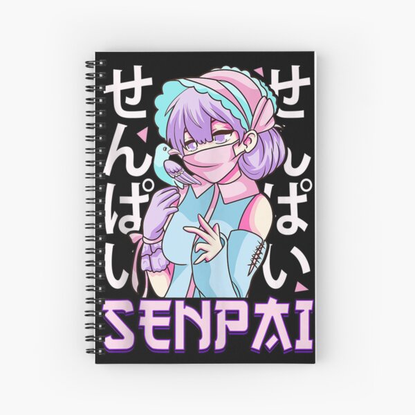 Senpai Anime Girl Japanese Cute Manga Kawaii Spiral Notebook