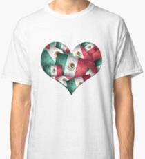 Grunge-Style Mexican Flag Classic T-Shirt