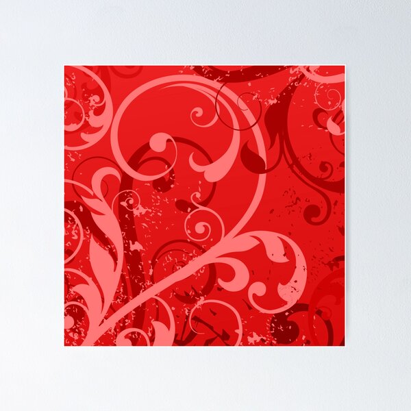 Item preview, Red Floral Art  designed and sold by Tshirtstory.