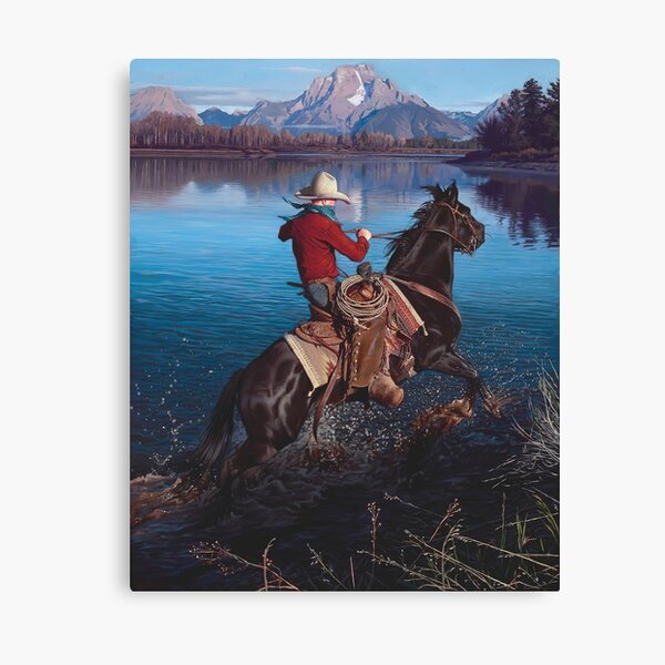 Horse in The Water Canvas Print