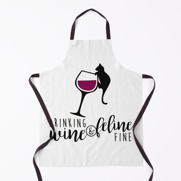 Item preview, Drinking Wine And Feline Fine Funny Cat designed and sold by xmjajd.